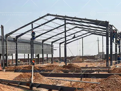 3 sets steel warehouse build in Zimbabwe