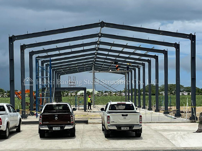 Fiji steel structure warehouse with mezzanine